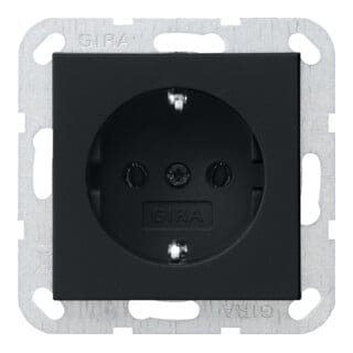 Gira Schuko-Steckdose 16 A 250 V sw ohne Krallen 0466005