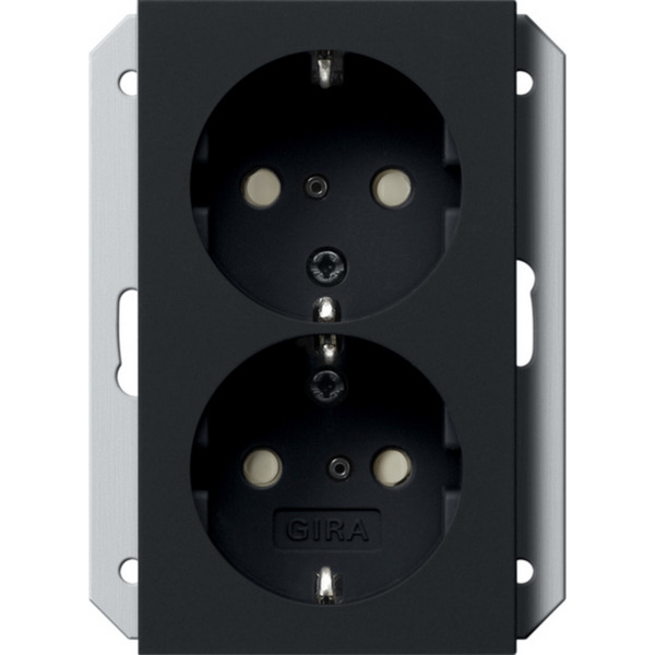 Gira Schuko-Steckdose 2f. schwarz UP-Dose 2731005