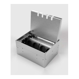 bs Bodensteckdose 8904BB1 3x Schutzkontakt 1x RJ45 2fach