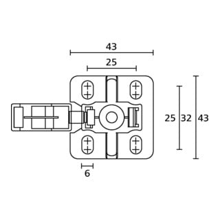 Hellermann Tyton IWS-Wellrohrhalter CTCC-IWS17-MB43-GY20 grau schraubbar
