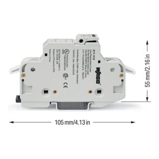 WAGO 2-Leiter-Sicherungshalter CC 1-polig lichtgrau 811-414