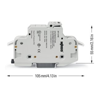 WAGO 2-Leiter-Sicherungshalter CC 1-polig lichtgrau 811-410