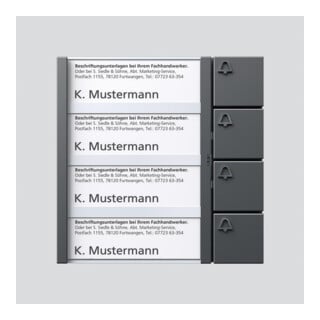 Siedle Tasten-Modul TM 612-4 DG dgr/gli