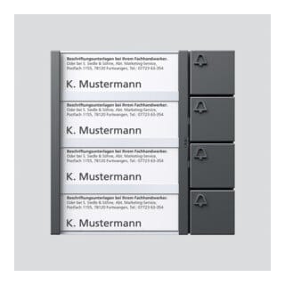 Siedle Tasten-Modul TM 612-4 DG dgr/gli
