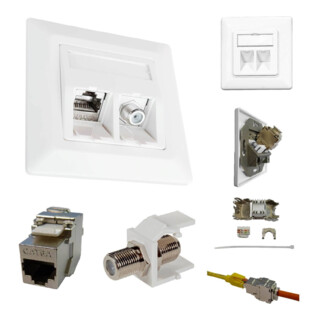 Kathrein Netzwerkdose RJ45 Cat6A Kombi ESN 300
