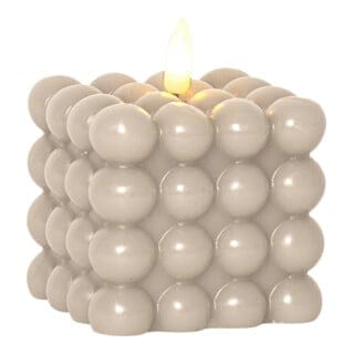Star LED-Wachskerze 7,5 x 9,5 cm beige 061-51