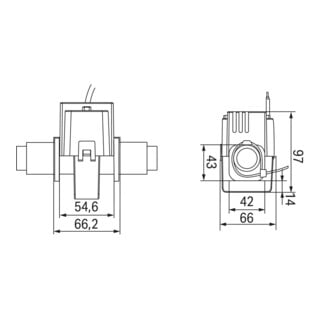 WAGO Kabelumbau-Stromwandler 855-5005/500-001 500A/5A 0.5VA Kl.1