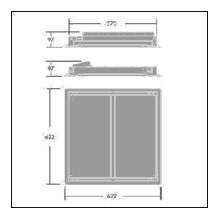 thorn LED-Einbauleuchte Q622 IQ WAVE 4000K