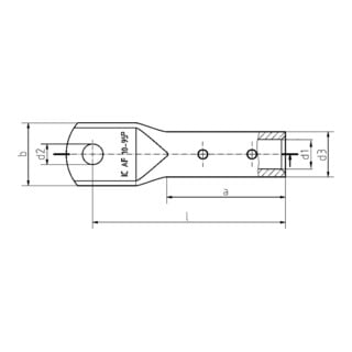 Intercable Aluminium-Press-Kabelschuh AF-Serie 150mm² M16 bk