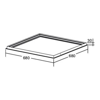 brumberg Einbaurahmen M625 weiß 680 x 680 x 30 mm