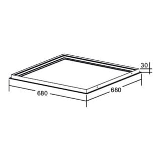 brumberg Einbaurahmen M625 weiß 680 x 680 x 30 mm