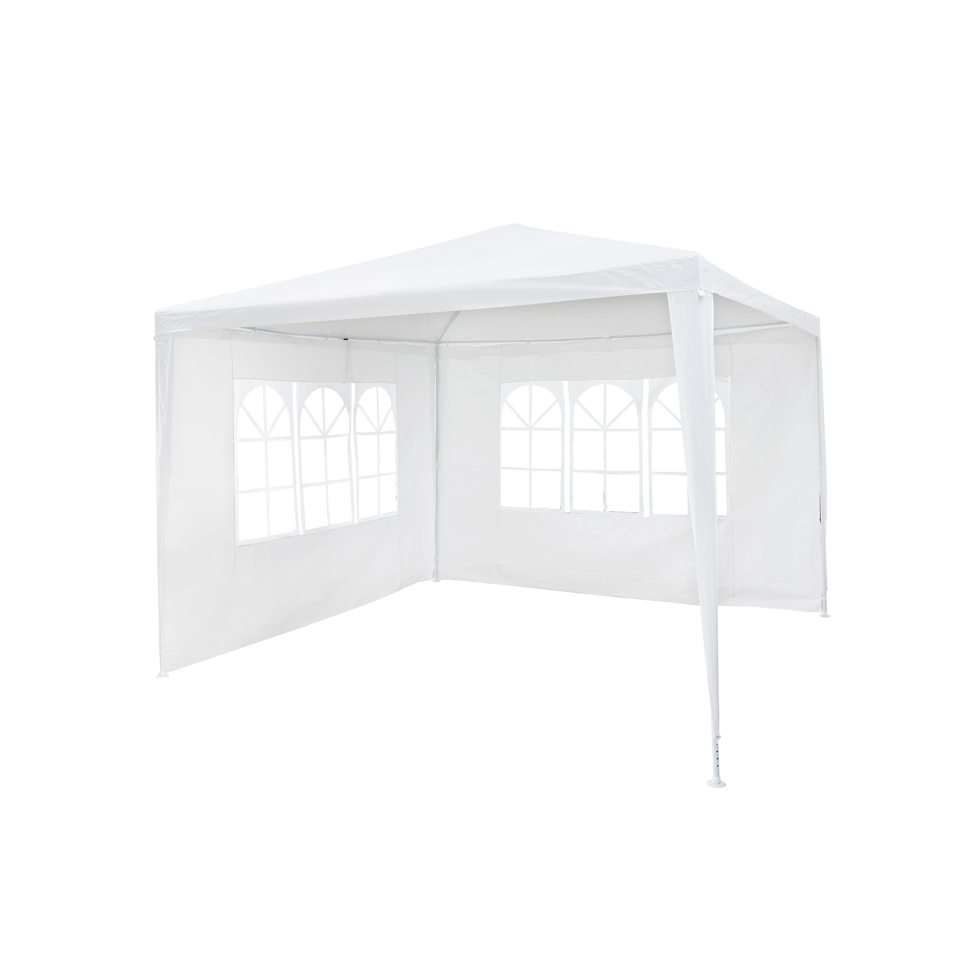 Seitenteil für Faltpavillons mit Fenster 300 x 300 cm weiß