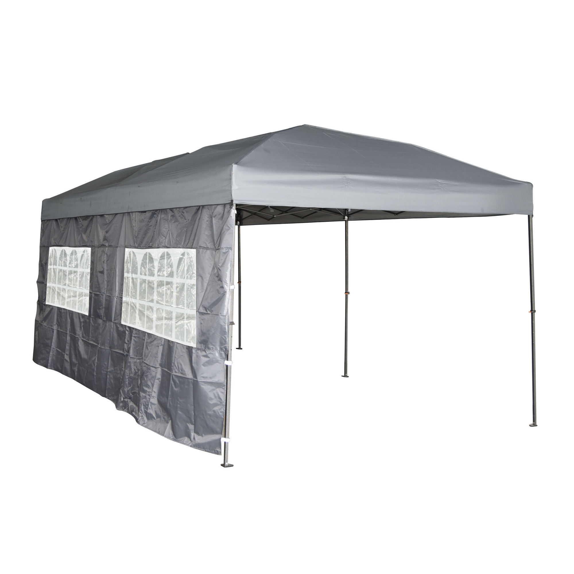 Seitenteil für Faltpavillons mit Fenster 300 x 600 cm anthrazit