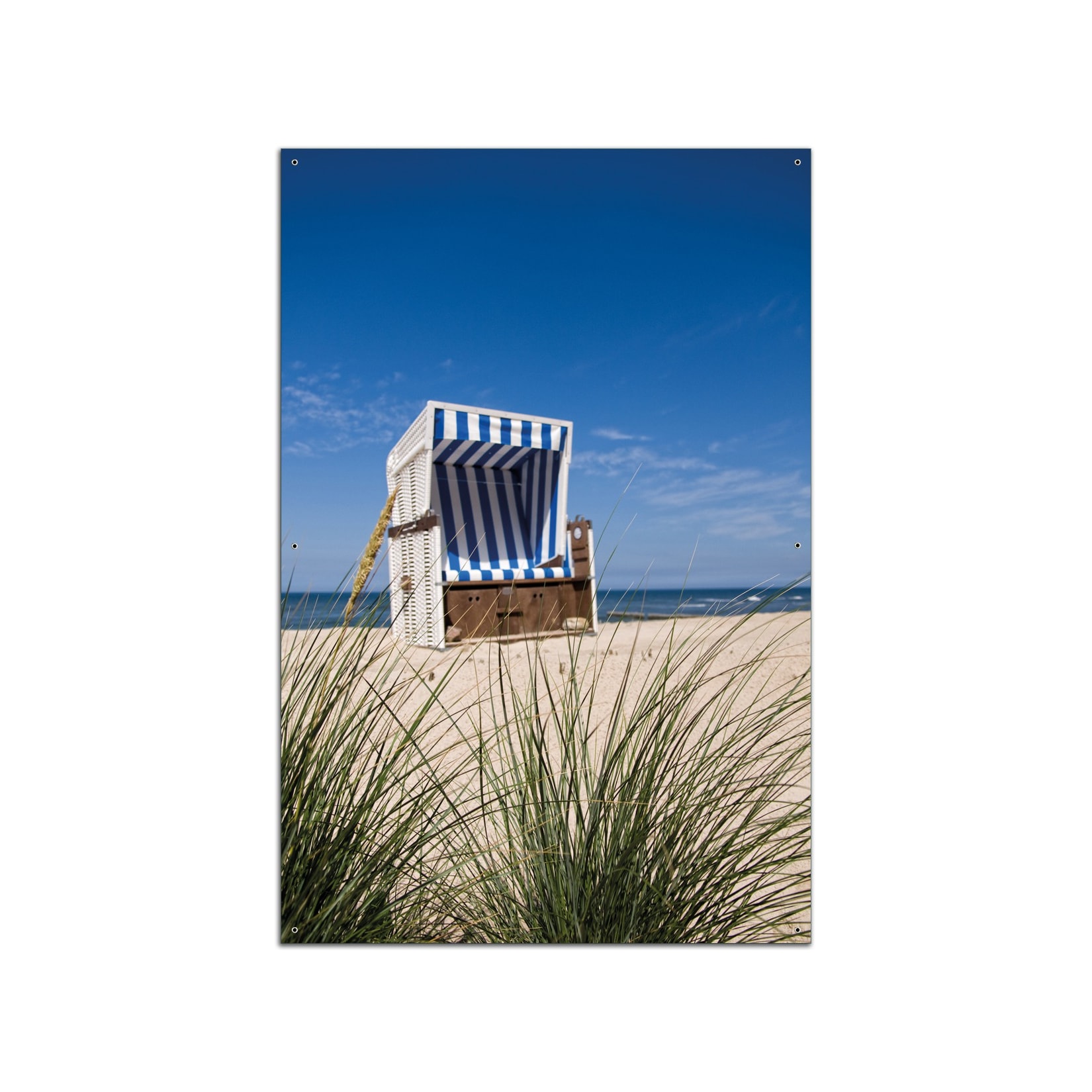 Wallario Gartenposter ca. 80 x 120 cm Strandkorb
