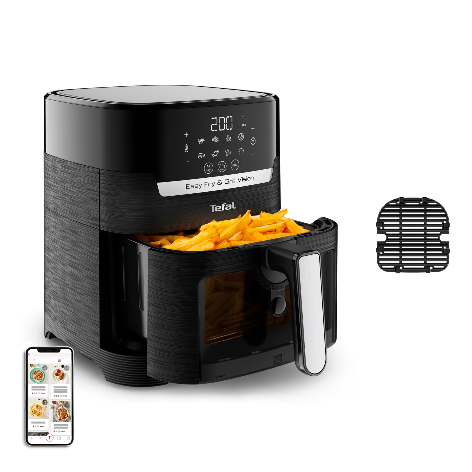 Tefal Easy Fry & Grill Vision Heißluftfritteuse 4,2 L – 2-in-1 Airfryer
