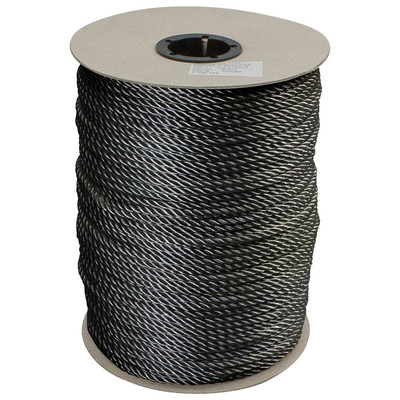 Faserseil aus Polypropylen, 10mm, schwarz, gedreht
