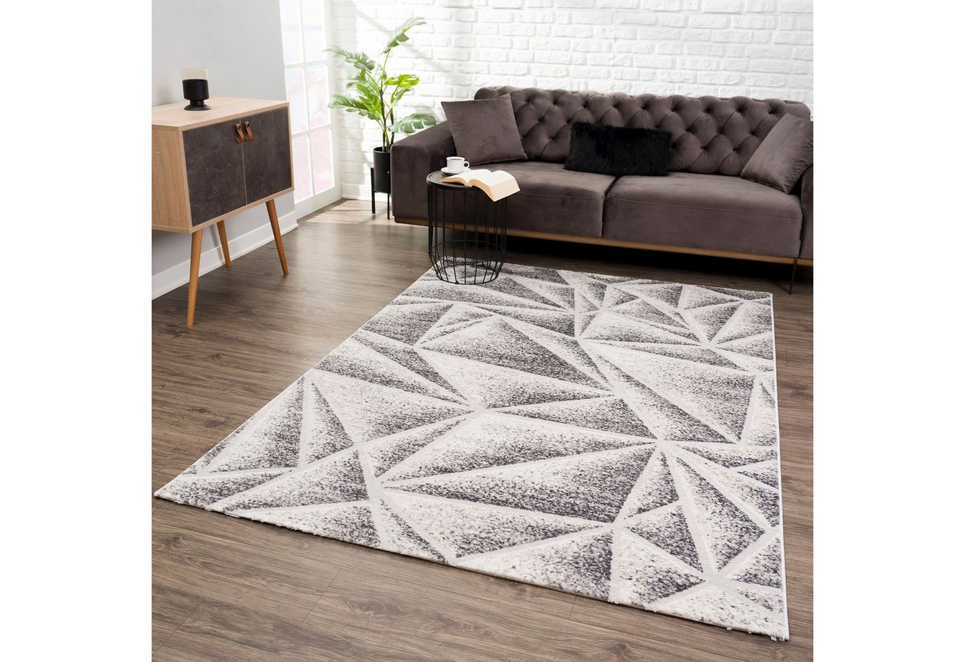Sanat Teppich Evra 7004, auch als Läufer erhältlich, rechteckig, Höhe: 22 mm, Wohnzimmer, Kurzflor, modern, Hoch Tief Struktur Bild 2