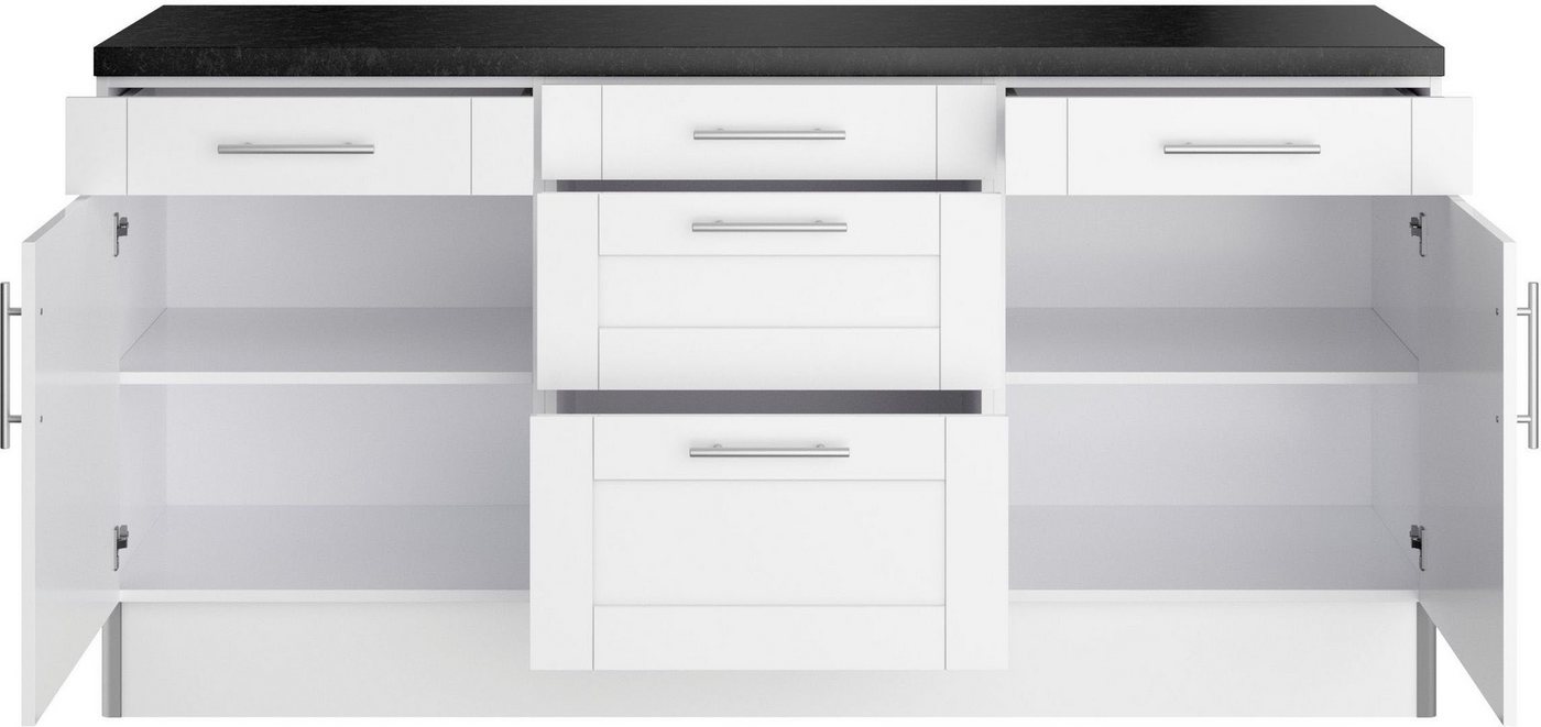 OPTIFIT Küche Ahus, 180 cm breit, ohne E-Geräte, Soft Close Funktion, MDF Fronten
