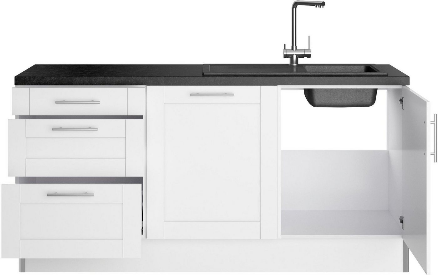 OPTIFIT Küche Ahus, 180 cm breit, wahlw.mit E-Geräten, Soft Close Funktion, MDF Fronten Bild 5