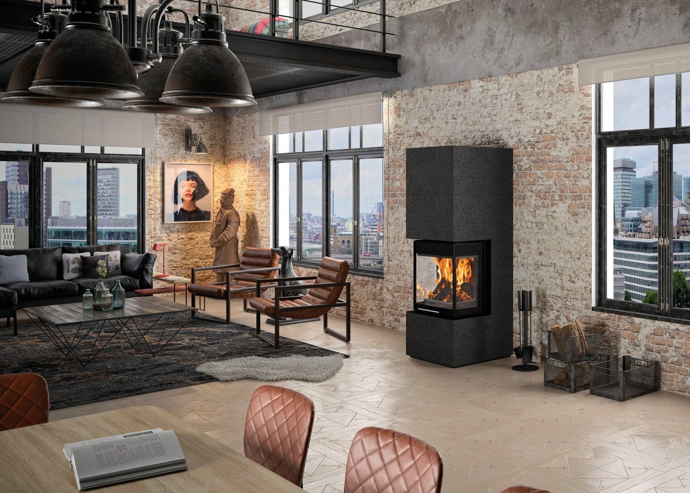 Oranier Kaminbausätze »Club Tre«, 8 kW, Zeitbrand Bild 3