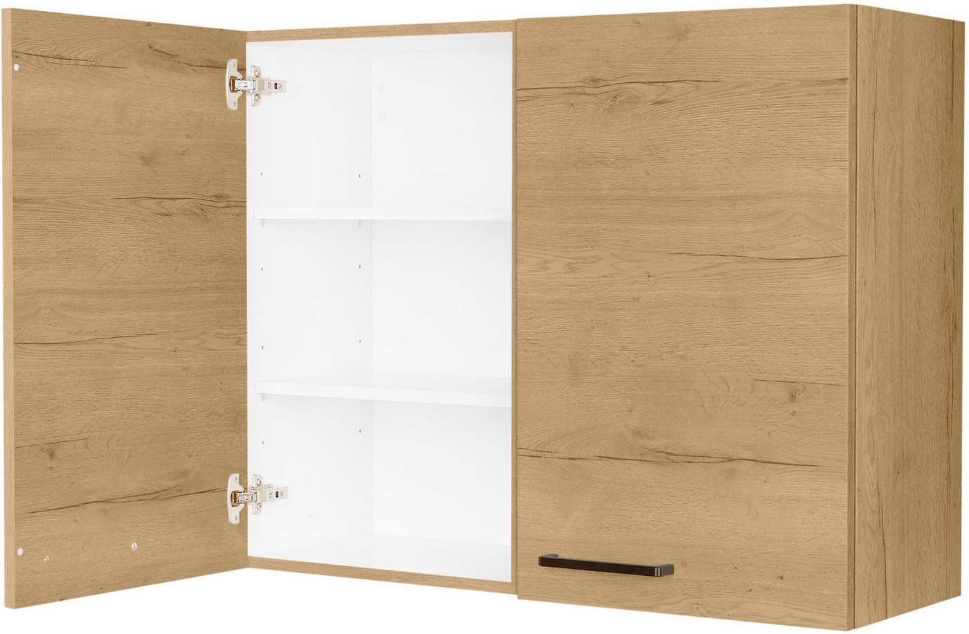 nobilia® Hängeschrank "Structura", vormontiert, mit zwei Einlegeböden, Breite 90 cm