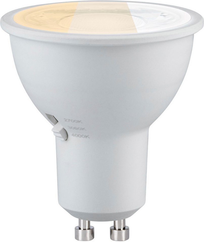Paulmann LED-Leuchtmittel 650lm 3CCT DipSwitch 50° dim 6,9W 230V, GU10, 1 St., Farbwechsler, White Select Bild 4