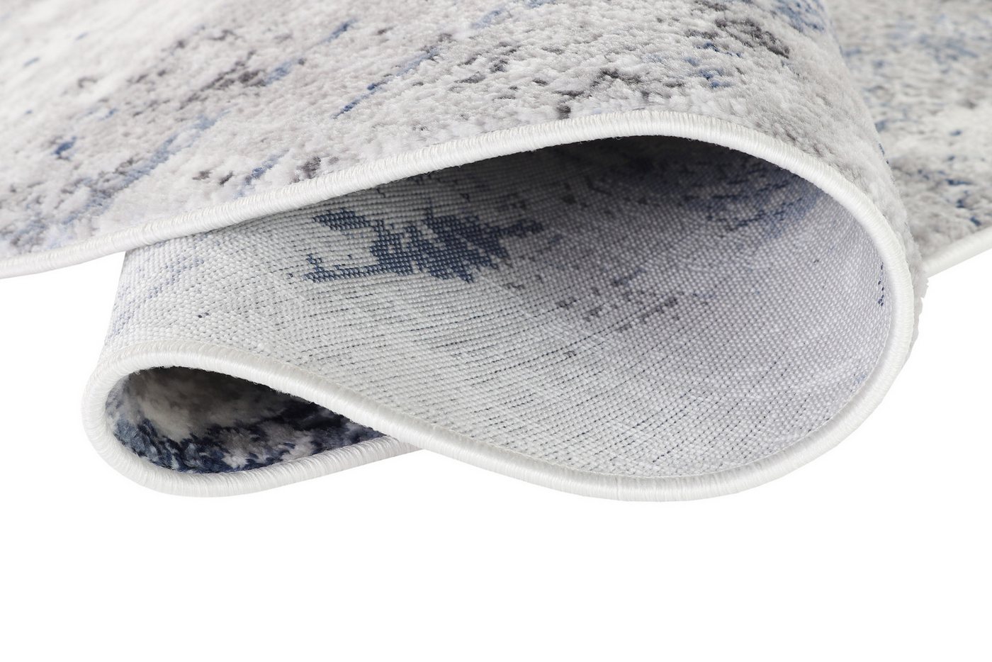 Tapiso Teppich SKY, rund, Höhe: 11 mm, Runder Glanzflor-Teppich, Lichteffekt je nach Blickwinkel, 12 mm Bild 4