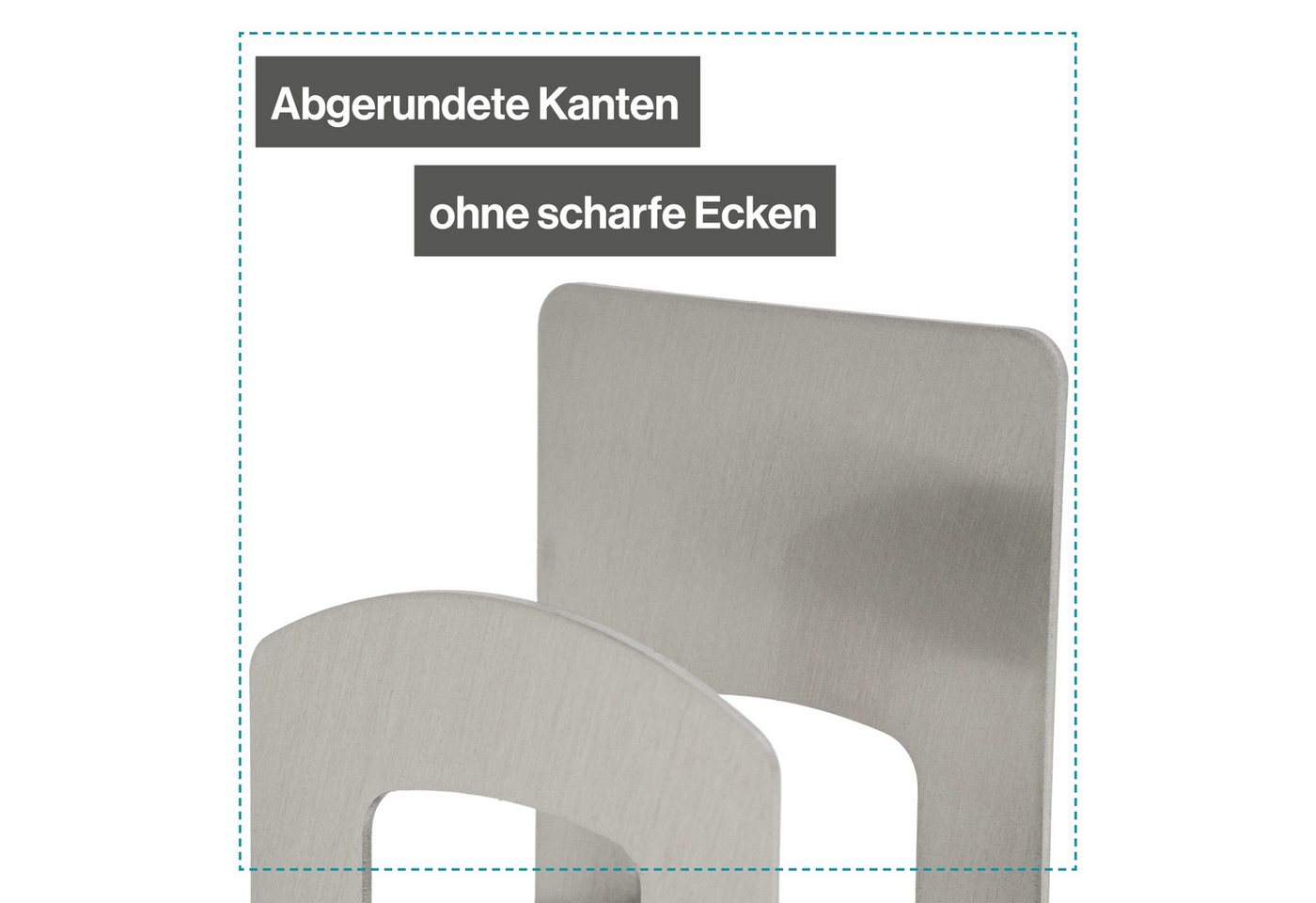 Feuerfest 123 GmbH Spültuchhalter Schwammhalter Variante 2 aus Edelstahl, Wandhalter für Spültucher - Spüllappenhalter Geschirrtuchhalter Bild 5