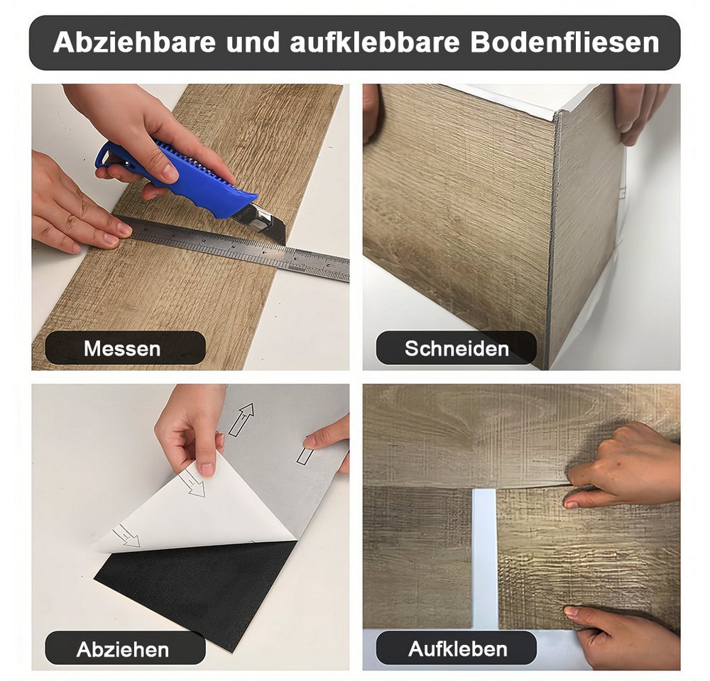 GLIESE Vinylboden Selbstklebend für Küche, Badezimmer, Boden, Flur Bild 3