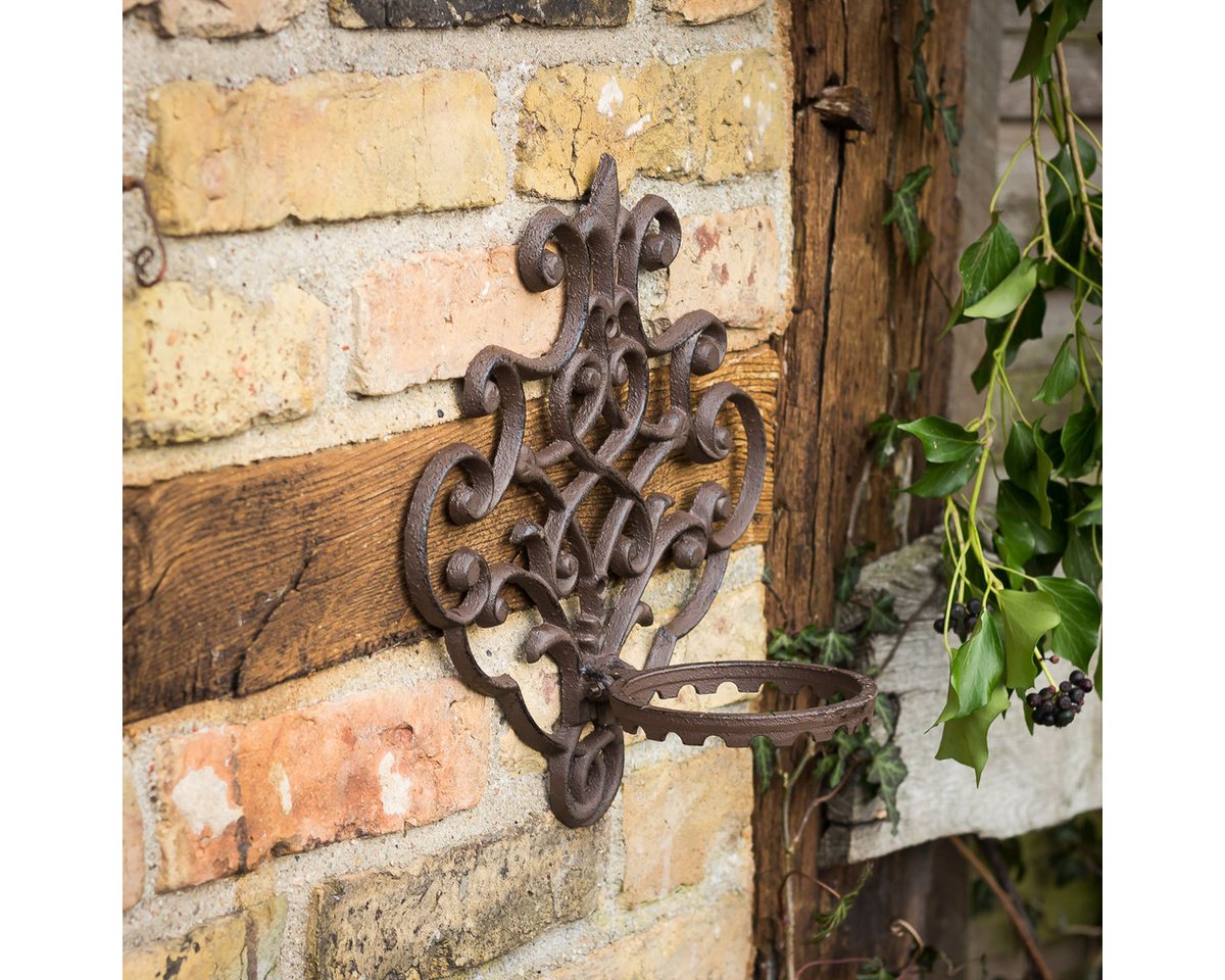 Antikas Gartenpflege-Set Blumentopfhalter wie antik, Blumenwandhalter aus Gusseisen, Topfhänger