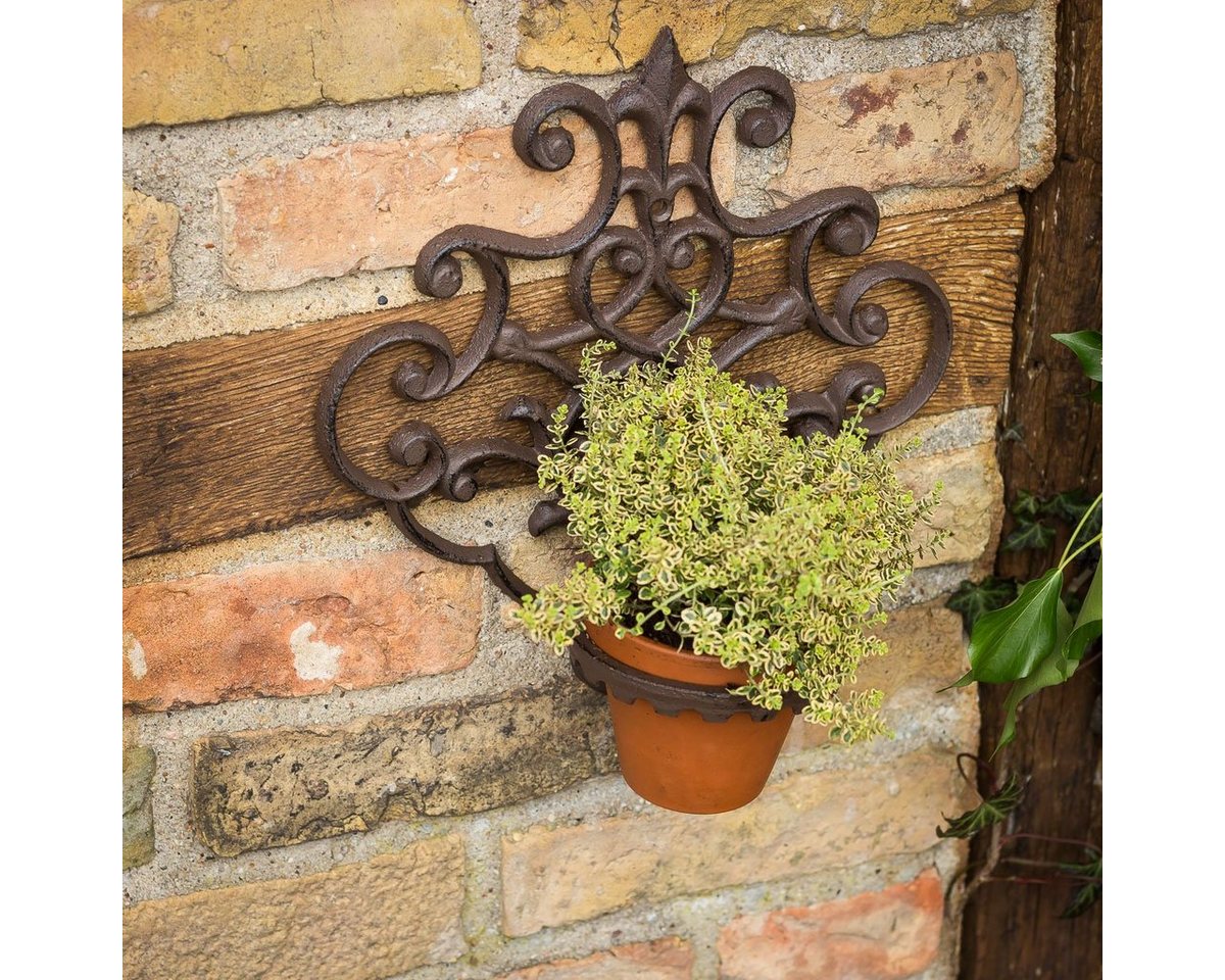 Antikas Gartenpflege-Set Blumentopfhalter wie antik, Blumenwandhalter aus Gusseisen, Topfhänger Bild 5