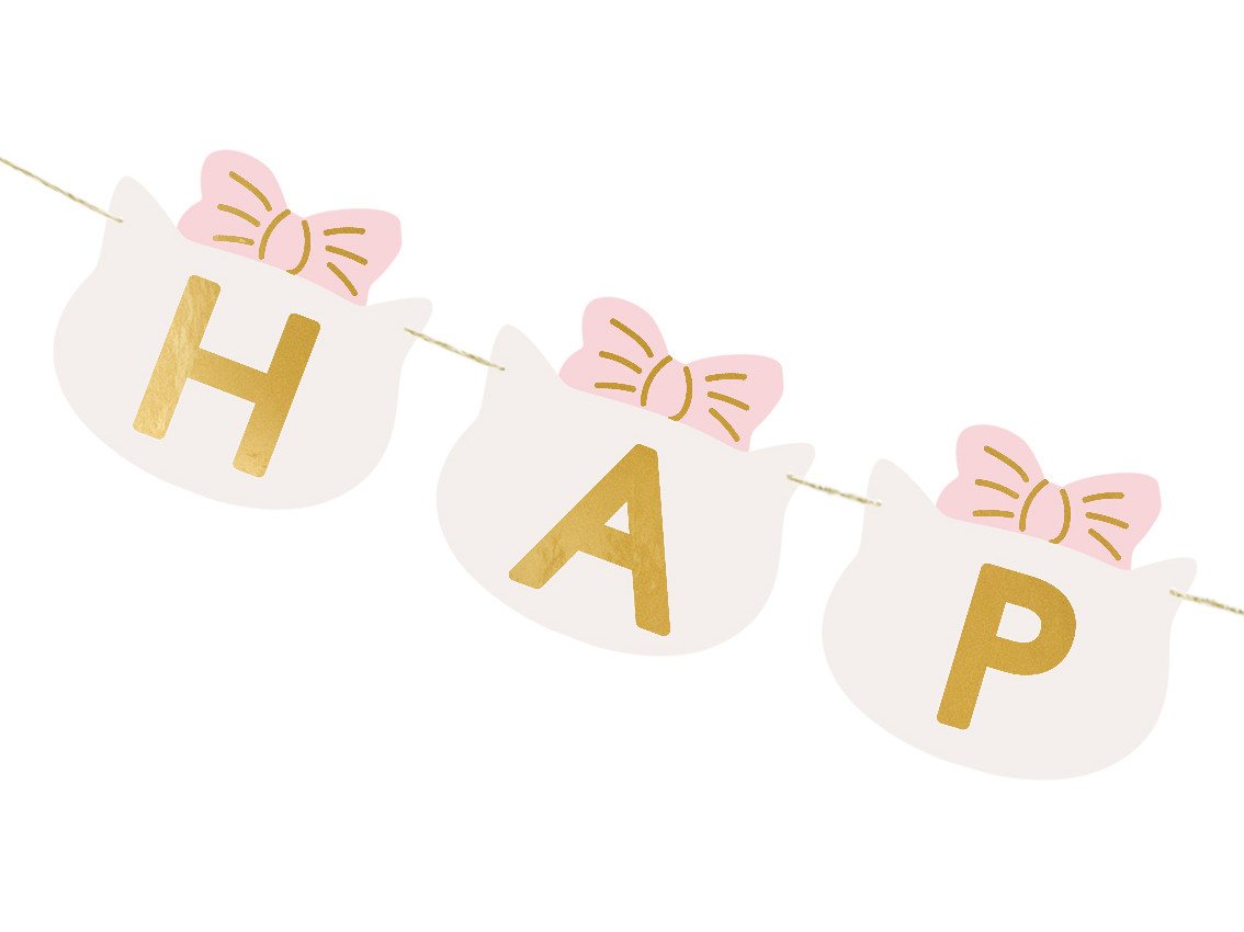 partydeco Girlande Banner 'Happy Birthday Cats', 280 cm Bild 2