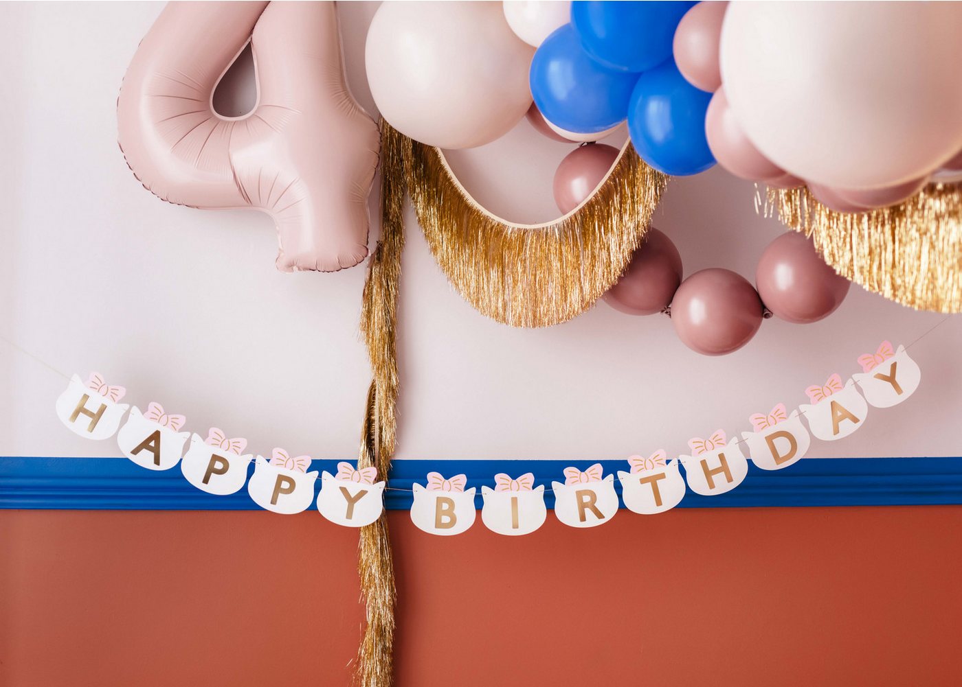 partydeco Girlande Banner 'Happy Birthday Cats', 280 cm Bild 4