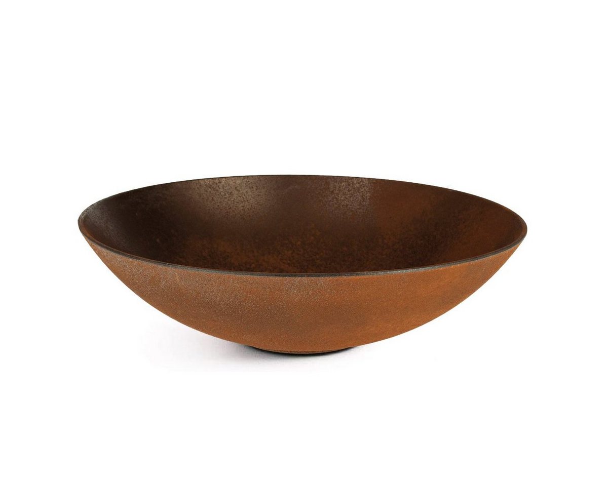 matches21 HOME & HOBBY Blumentopf Pflanzschale für draussen Dekoschale rund Rost-Optik 35 cm (1 St), Blumen-Schale als wetterfeste Friedhof-Schale Grab-Schmuck Grabschale Bild 5