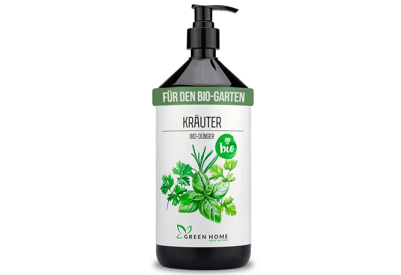 GREEN HOME LOVE NATURE Kräuterdünger Bio-Dünger flüssig NPK 3+2+6 für Kräuter, Basilikum & Rosmarin, Kräuter, 100 % bio, organisch-mineralisch, extra Kalium, Dosierpumpe Bild 3
