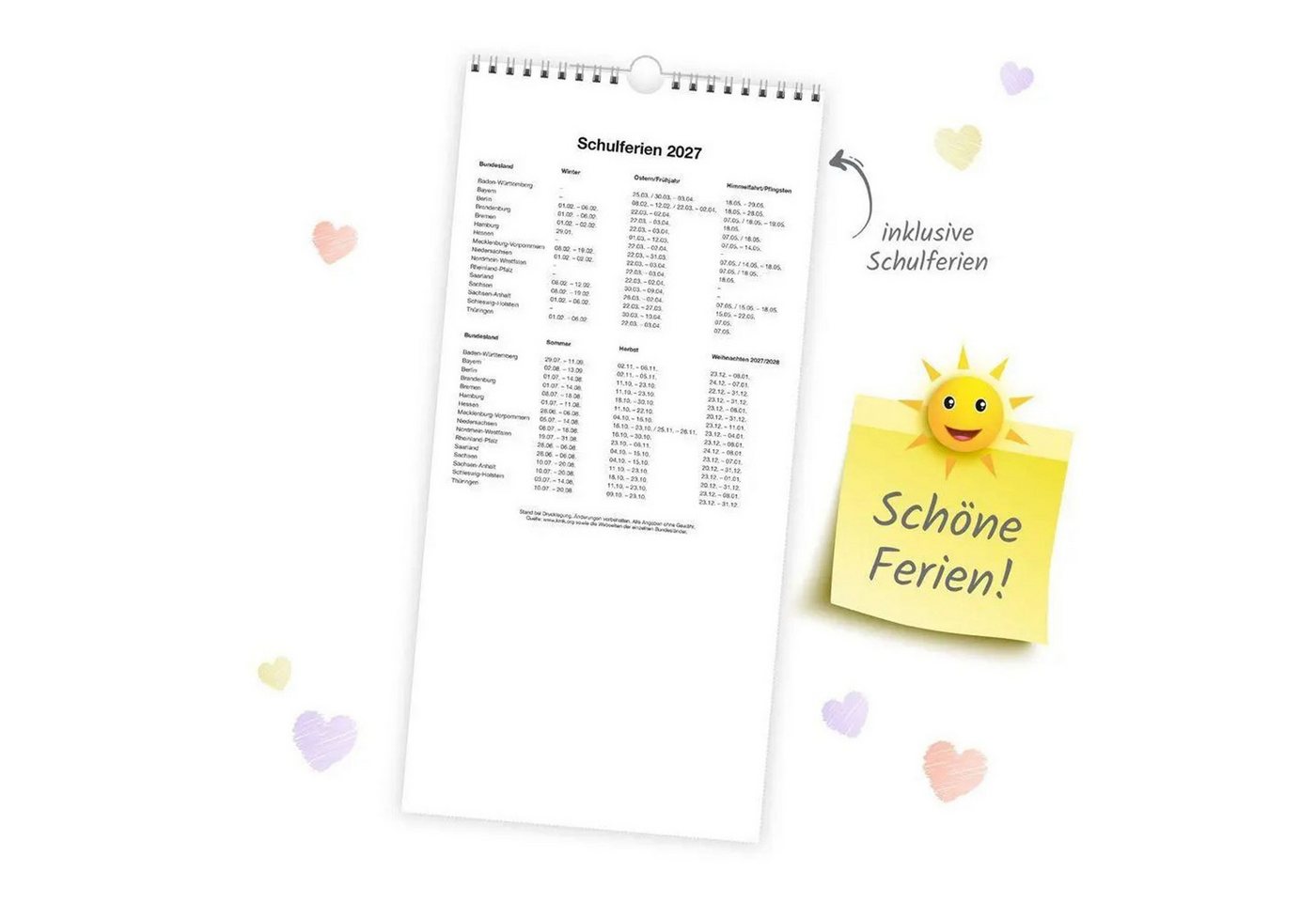 Trötsch Verlag Wandkalender TRÖTSCH - Familienkalender Familienterminer 2027
