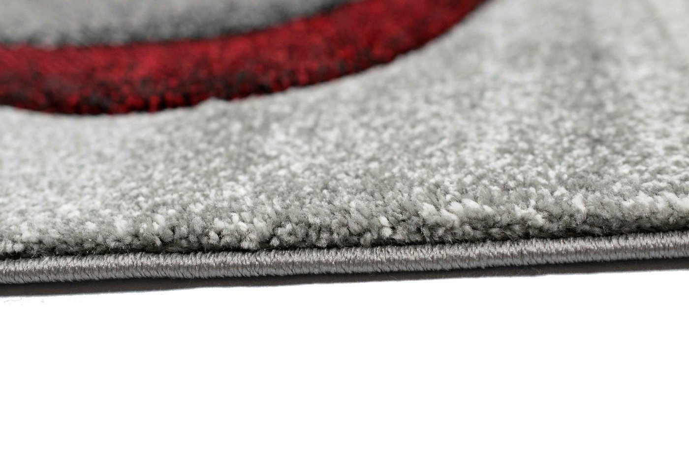 TeppichHome24 Teppich Teppich Designer Teppich in grau rot, rechteckig Bild 5