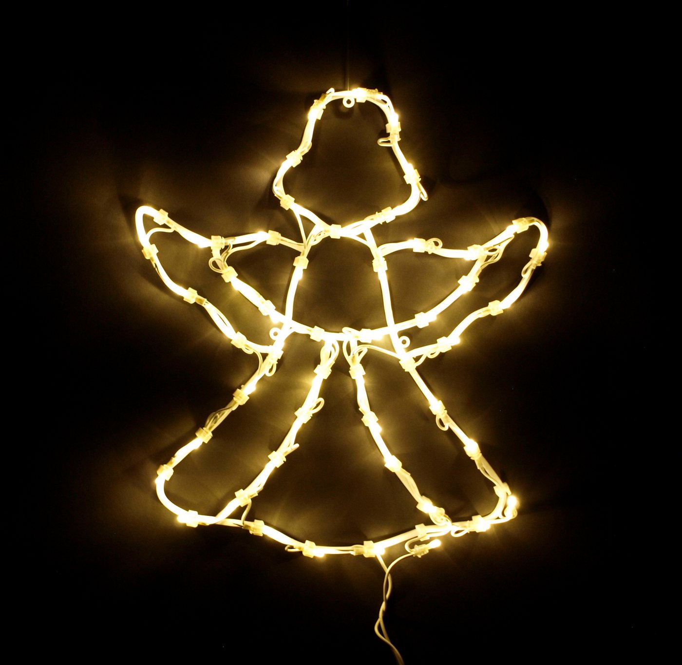 DEGAMO Beleuchtetes Fensterbild ENGEL, 42x37cm, 50 LED weiss, Netzbetrieb 230V Bild 2