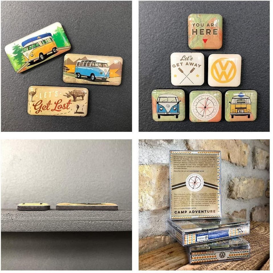 Nostalgic-Art Magnet 9tlg. Magnetset - Volkswagen - VW Bulli - Let's Get Lost Bild 3