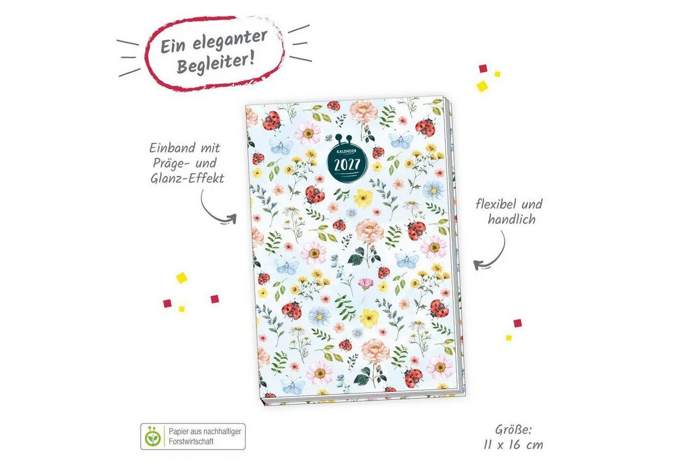 Trötsch Verlag Taschenkalender TRÖTSCH - Taschenkalender A6 Marienkäfer 2027 Bild 2