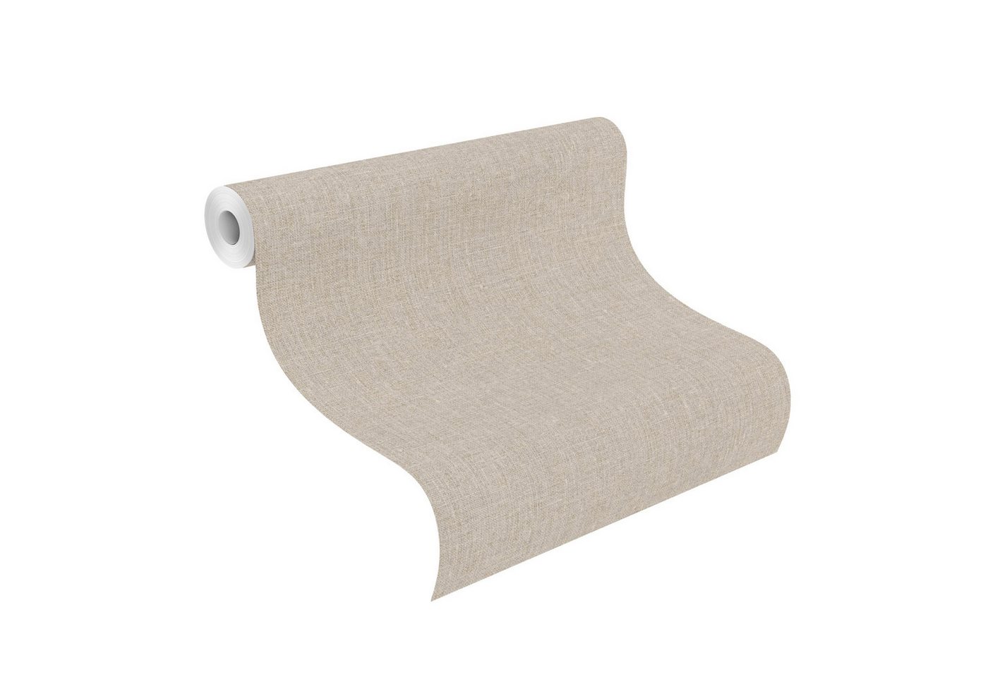 Rasch Vliestapete Leinenoptik - Vinyltapete Grau Beige, einfarbig, uni, Leinenoptik, Stoffoptik, Textiloptik, (1 Rolle, 1 St., Kollektion Atelier Tissé - 10,05 m x 0,53 m), gute Lichtbeständigkeit, feucht abwischbar, restlos abziehbar Bild 2