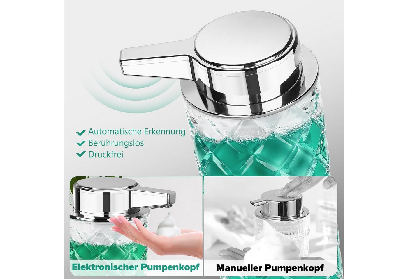 FELIXLEO Seifenspender Seifenspender Automatisch Schaum Elektrischer Sensor 300ml, (1-tlg) Bild 3