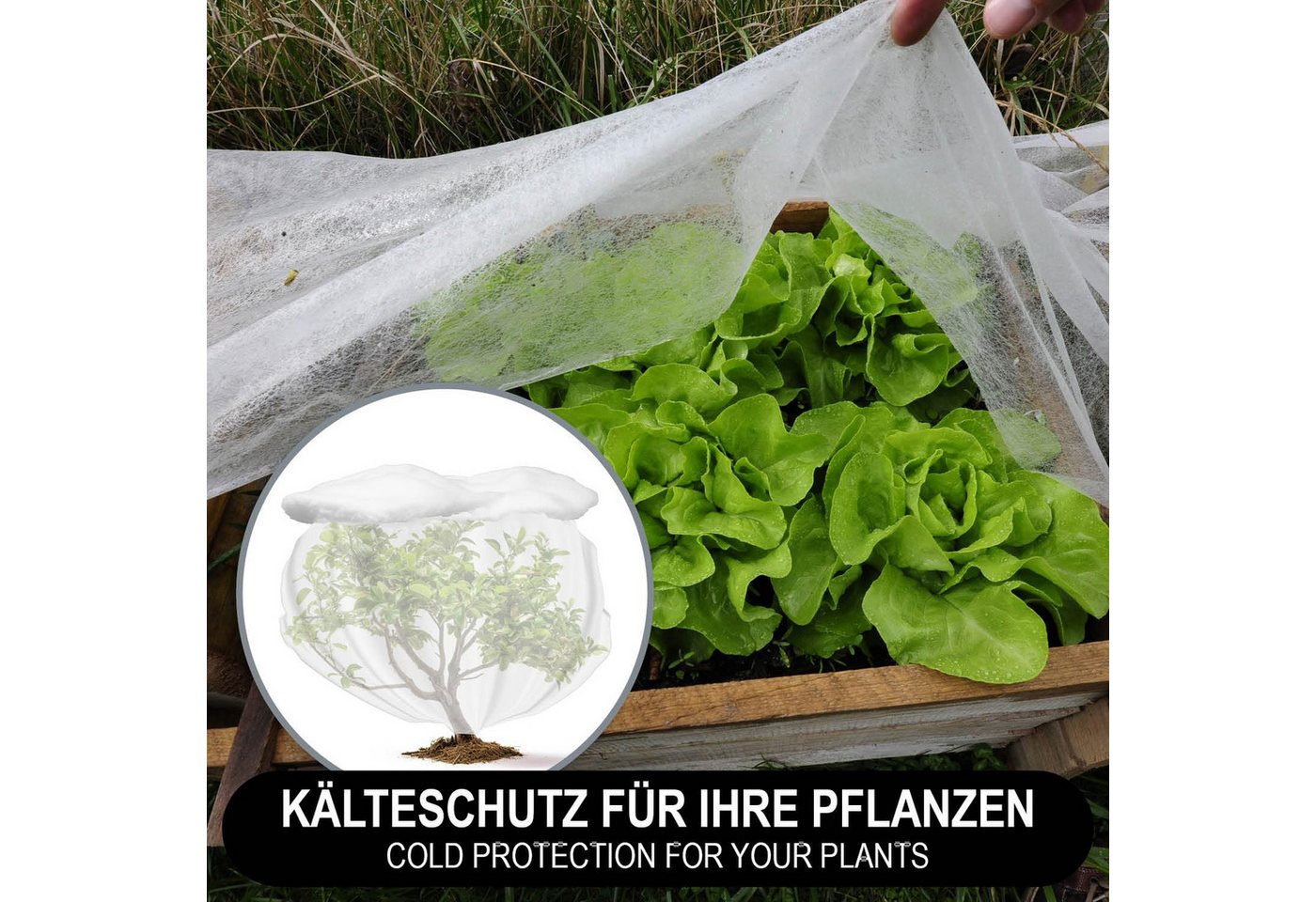 com-four Gartenvlies 30 m² Frühbeetvlies - 30g/m² Wintervlies als Frostschutz, (2-St), Abdeckvlies 1,5 x 10 m - reißfestes Hochbeet-Vlies für Gemüse