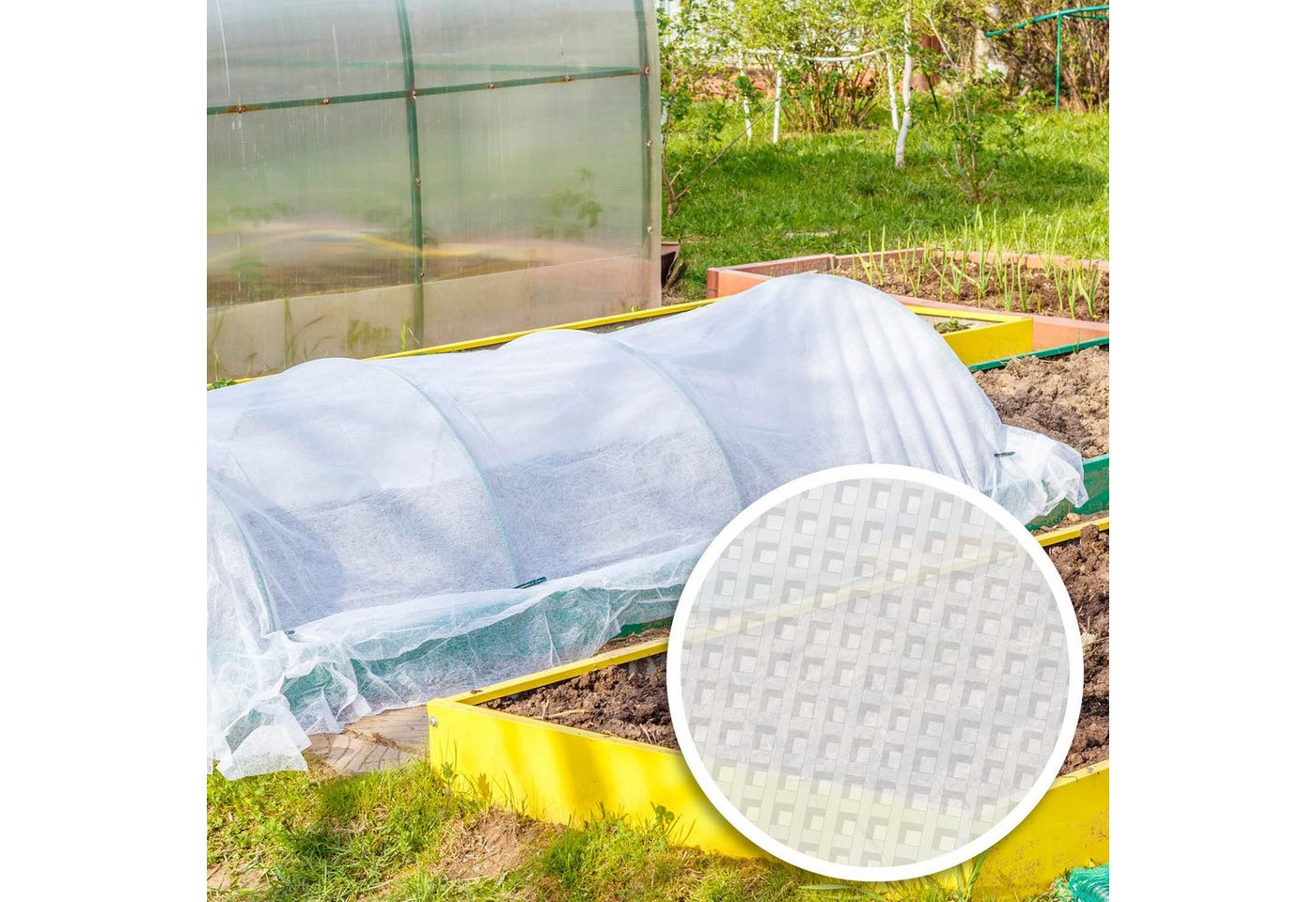 com-four Gartenvlies 30 m² Frühbeetvlies - 30g/m² Wintervlies als Frostschutz, (2-St), Abdeckvlies 1,5 x 10 m - reißfestes Hochbeet-Vlies für Gemüse Bild 3