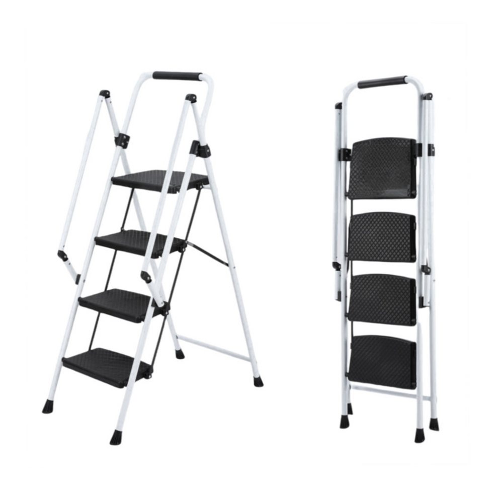 Celya Trittleiter Klappbarer Leiterhocker (mit breite rutschfeste Trittfläche und Sicherheitsgriff), ideal für Haushalt, Büro oder Hobbyraum