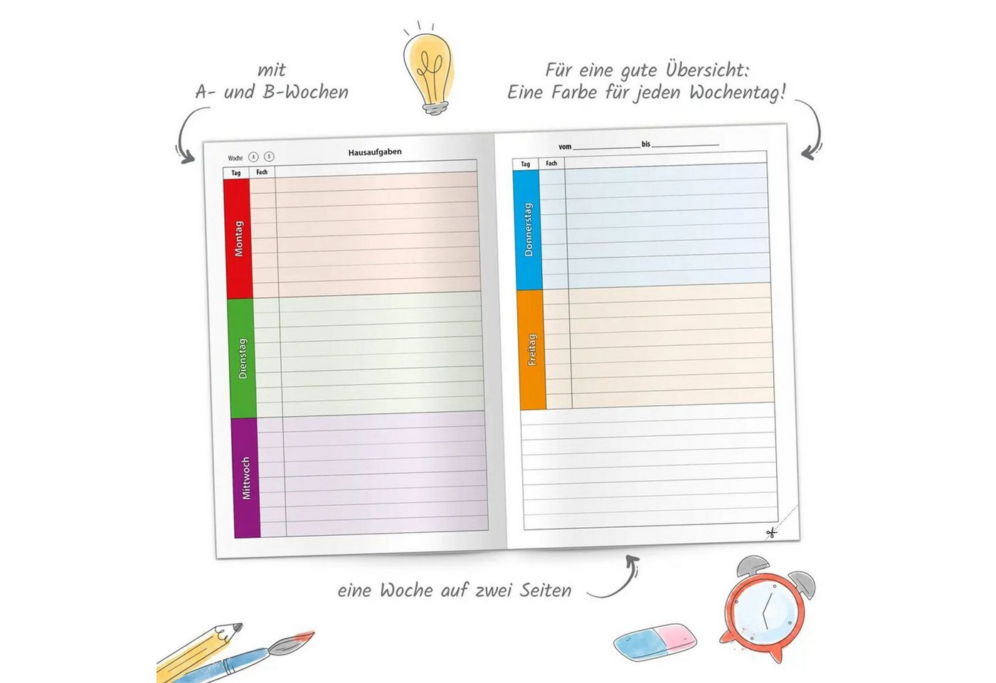 Trötsch Verlag Schülerkalender Trötsch Hausaufgabenheft Grundschule Einhornwelt Bild 5