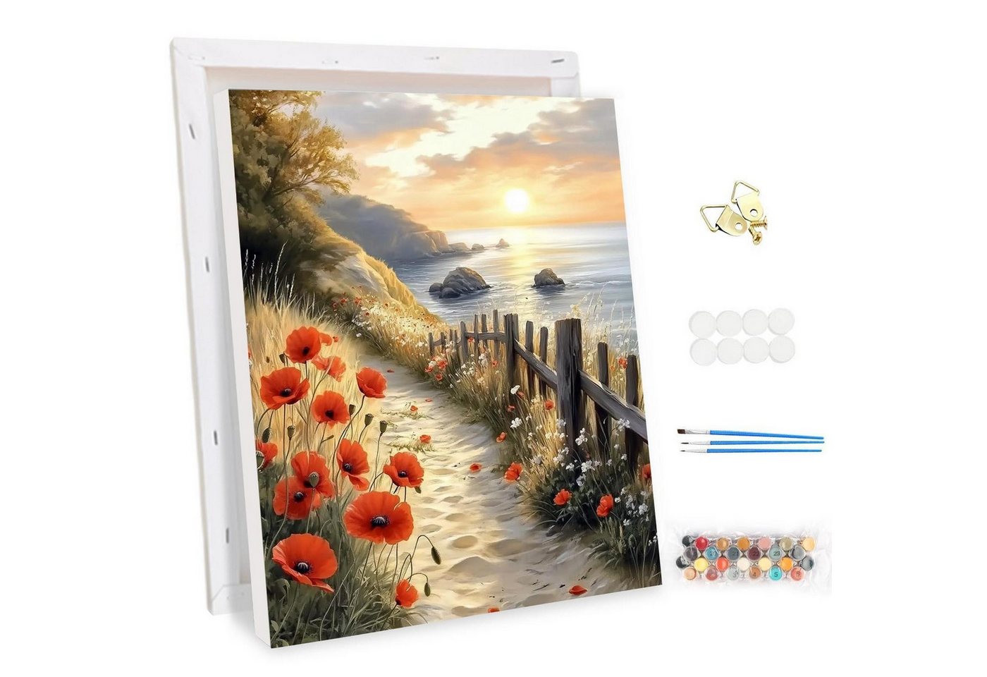 LuxusKollektion Malen nach Zahlen Malen nach Zahlen Erwachs. m. Rahmen Meerblick 30x40 Bild 4