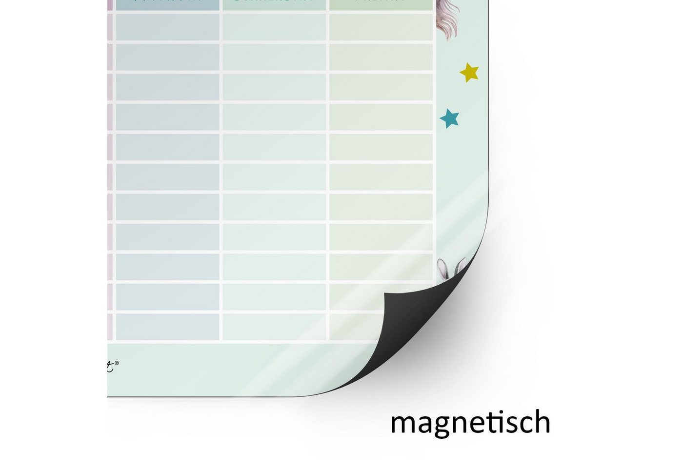 younikat Schülerkalender Stundenpläne in pastell Motiven, Magnetisch Bild 2