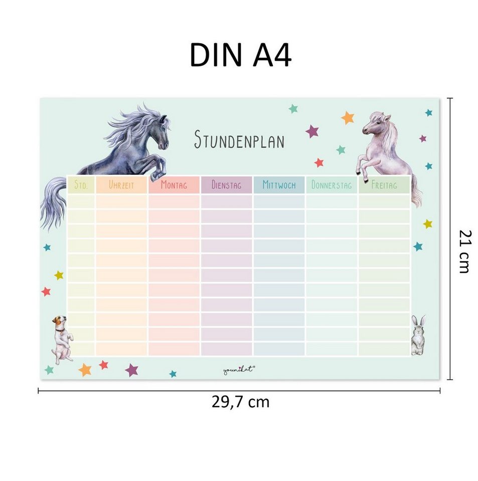 younikat Schülerkalender Stundenpläne in pastell Motiven, Magnetisch Bild 3