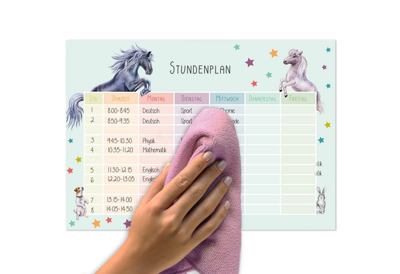 younikat Schülerkalender Stundenpläne in pastell Motiven, Magnetisch Bild 5